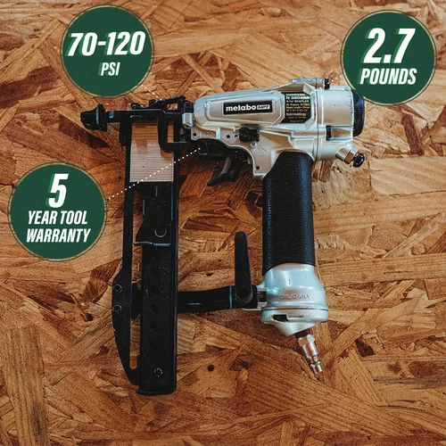 Metabo HPT N3804A5M 1-1/2 In. 18-Gauge 1/4 In. Narrow Crown Pro Finish Stapler 3 Metabo HPT N3804A5M 1-1/2 In. 18-Gauge 1/4 In. Narrow Crown Pro Finish Stapler - Image 3