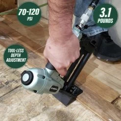 Metabo HPT N4004ABM 1-9/16 In. 18-Gauge 1/4 In. Crown Pneumatic Pro Flooring Stapler -Tool Store mhpnn4004abm b