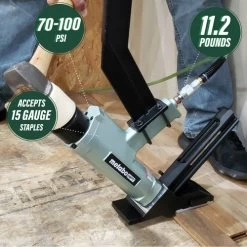 Metabo HPT N5010ABM 2 In. 15.5-Gauge 1/2 In. Crown Pneumatic Pro Flooring Stapler -Tool Store mhpnn5010abm c