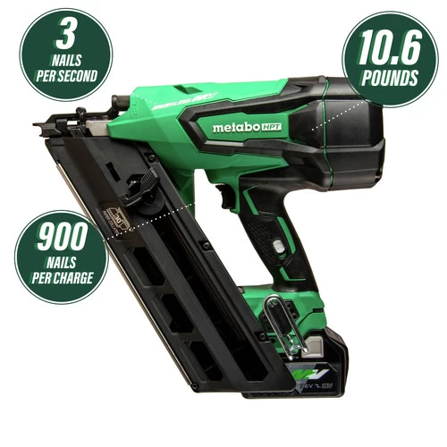 Metabo HPT NR3690DCM MultiVolt 36V Brushless Lithium-Ion Cordless Paper Strip Framing Nailer Kit (2.5 Ah) 4 Metabo HPT NR3690DCM MultiVolt 36V Brushless Lithium-Ion Cordless Paper Strip Framing Nailer Kit (2.5 Ah) - Image 4