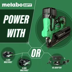 Metabo HPT NR3690DRM MultiVolt 36V Brushless Lithium-Ion 21 Degree Cordless Framing Nailer Kit (2.5 Ah) -Tool Store mhpnnr3690drm c