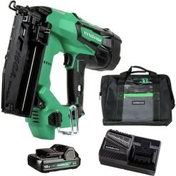 Metabo HPT NT1865DMSTM 18V MultiVolt Brushless Lithium-Ion Cordless 16-Gauge Straight Finish Nailer Kit (2 Ah)