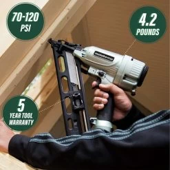 Metabo HPT NT65MA4M 15-Gauge 2-1/2 In. Angled Finish Nailer Kit -Tool Store mhpnnt65ma4m e