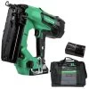Factory Reconditioned Metabo HPT NT1865DMSM 18V Brushless Lithium-Ion 16 Gauge Cordless Straight Brad Nailer Kit (3 Ah)
