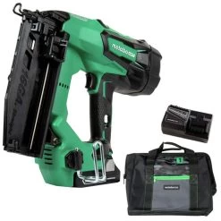 Factory Reconditioned Metabo HPT NT1865DMSM 18V Brushless Lithium-Ion 16 Gauge Cordless Straight Brad Nailer Kit (3 Ah)