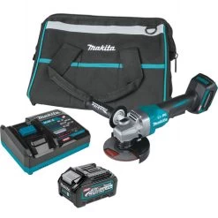 Makita GAG03M1 40V Max XGT Brushless Lithium-Ion 4-1/2 In./5 In. Cordless Paddle Switch Angle Grinder Kit With Electric Brake (4 Ah)