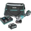 Makita GAG06M1 40V Max XGT Brushless Lithium-Ion 4-1/2 In./5 In. Cordless Paddle Switch Angle Grinder Kit With Electric Brake And AWS (4 Ah)
