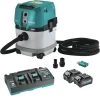Makita GCV04PMUX 40V MAX XGT Brushless Lithium-Ion Cordless 4 Gallon HEPA Filter Dry Dust Extractor Kit With 2 Batteries (4 Ah)