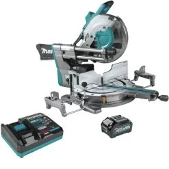 Makita GSL04M1 40V Max XGT Brushless Lithium-Ion 12 In. Cordless AWS Capable Dual-Bevel Sliding Compound Miter Saw Kit (4 Ah)