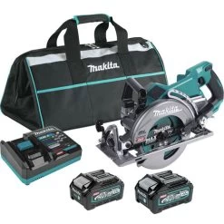 Makita GSR01M1-BL4040 40V Max XGT Brushless Lithium-Ion 7-1/4 In. Cordless Rear Handle Circular Saw With 2 XGT Batteries Bundle (4 Ah)
