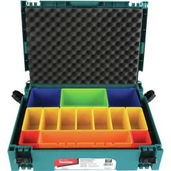 Makita P-83652 MAKPAC Interlocking Case Insert Tray With Colored Compartments And Foam Lid -Tool Store mktnp 83652 e