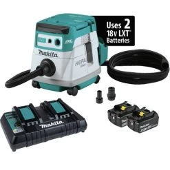 Makita XCV21PTX 18V X2 (36V) LXT Brushless Lithium-Ion 2.1 Gallon HEPA Filter Dry Dust Extractor Kit With 2 Batteries (5 Ah) -Tool Store mktnxcv21ptx j