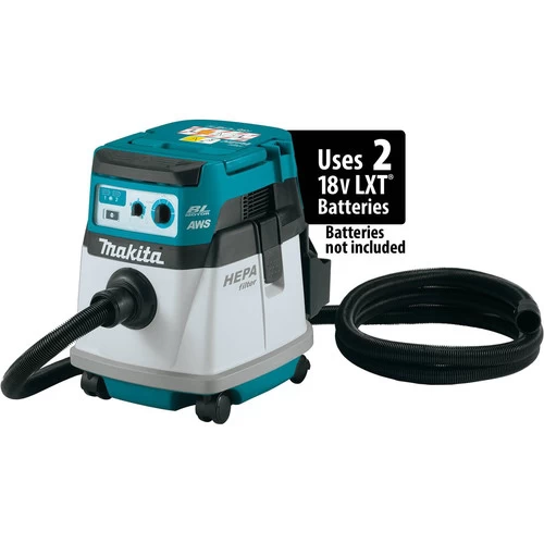 Makita XCV25ZUX 36V (18V X2) LXT Brushless Lithium-Ion Cordless AWS 4 Gallon HEPA Filter Dry Dust Extractor/Vacuum (Tool Only) 2 Makita XCV25ZUX 36V (18V X2) LXT Brushless Lithium-Ion Cordless AWS 4 Gallon HEPA Filter Dry Dust Extractor/Vacuum (Tool Only) - Image 2