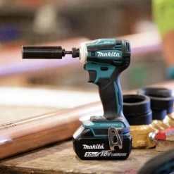 Makita XDT19T 18V LXT Brushless Lithium-Ion Cordless Quick Shift Mode Impact Driver Kit With 2 Batteries (5 Ah) -Tool Store mktnxdt19t d