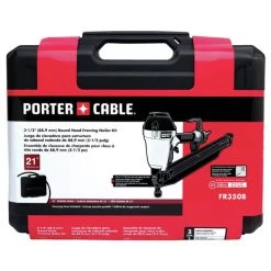 Factory Reconditioned Porter-Cable C2002R-FR350BR-BNDL 22 Degree 3-1/2 In. Full Round Head Framing Nailer With Air Compressor -Tool Store pcbrc2002r fr350br bndl p