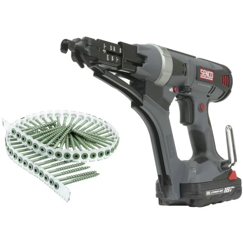 SENCO 10C0001N-08D300W-BNDL DURASPIN DS322-18V Lithium-Ion 2500 RPM Auto-feed 3 In. Cordless Screwdriver (3 Ah) And 800 Pack 3 In. Screw Bundle 1 SENCO 10C0001N-08D300W-BNDL DURASPIN DS322-18V Lithium-Ion 2500 RPM Auto-feed 3 In. Cordless Screwdriver (3 Ah) And 800 Pack 3 In. Screw Bundle