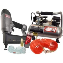 SENCO PC0947 FinishPro 18 Gauge Brad Nailer And 0.5 HP 1 Gallon Oil-Free Hand Carry Air Compressor Combo Kit