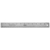 Universal UNV59023 Stainless Steel 12 In. Standard/Metric Ruler With Cork Back And Hanging Hole