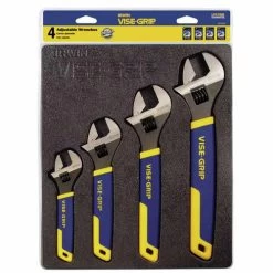 Irwin Vise-Grip 2078706 4-Piece Adjustable Wrenches With Tray (1 Set)
