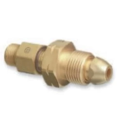 Western Enterprises 320 CGA-510 POL Acetylene / CGA-200 "MC" Acetylene Brass Cylinder Adaptor