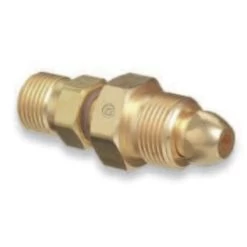 Western Enterprises 810 CGA-580 Nitrogen - CGA-320 Carbon Dioxide Brass Cylinder Adaptor