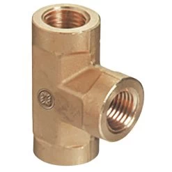 Western Enterprises BFT-4HP 3000 PSI Brass Pipe Thread 1/4 In. NPT Tee Connector